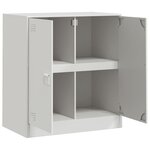 vidaXL Buffet blanc 67x39x73 cm acier