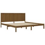 vidaXL Cadre de lit sans matelas marron miel 200x200cm bois pin massif