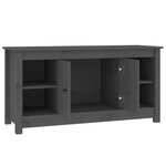 vidaXL Meuble TV Gris 103x36 5x52 cm Bois de pin massif
