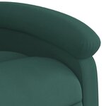 vidaXL Fauteuil de massage inclinable Vert foncé Velours