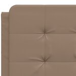 vidaXL Lit avec matelas cappuccino 140x200 cm similicuir