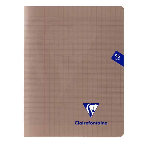 Cahier MIMESYS Piqué Polypro 17 x 22 cm 96 pages 90g Séyès Noir CLAIREFONTAINE