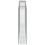 vidaXL Paniers à gabions arqués 6 Pièces 400x50x200/220 cm Fer galvanisé
