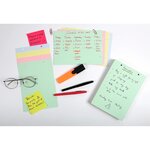 Étui de 100 fiches bristol quadrillé 5x5 perforé 148x210mm Couleurs assorties EXACOMPTA