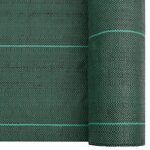 vidaXL Membrane anti-mauvaises herbes vert 2x10 m PP