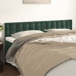 vidaXL Têtes de lit 2 Pièces Vert foncé 100x5x78/88 cm Velours