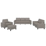 vidaXL Ensemble de canapés 4 Pièces taupe tissu