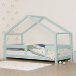 Lit cabane enfant LUCKY 90 x 160 bleu clair