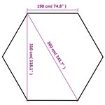 vidaXL Chapiteau hexagonal pliable Gris 3 6x3 1 m