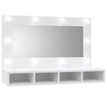 vidaXL Armoire à miroir avec LED blanc 90x31 5x62 cm