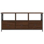 vidaXL Meuble TV chêne marron 102x33x45 cm bois d'ingénierie et fer