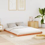 vidaXL Cadre de lit sans matelas cire marron 160x200cm bois pin massif