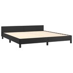 vidaXL Cadre de lit avec tête de lit Noir 180x200 cm Similicuir