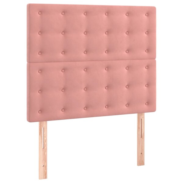 vidaXL Têtes de lit 2 Pièces Rose 100x5x78/88 cm Velours