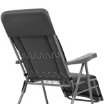 vidaXL Chaises pliables de jardin avec coussins 2 Pièces Gris