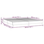 vidaXL Cadre de lit Marron foncé 200x200 cm Tissu