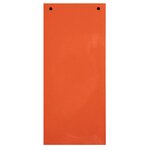 Paquet 100 Fiches Intercalaires Horizontales Unies Perforées Forever - 105x240mm - Orange - X 12 - Exacompta