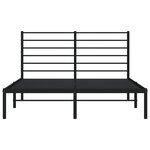 vidaXL Cadre de lit métal avec tête de lit noir 120x190 cm