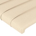 vidaXL Tête de lit à LED Crème 203x16x118/128 cm Tissu