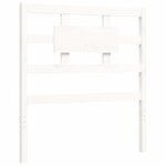 vidaXL Cadre de lit avec tête de lit blanc simple bois massif