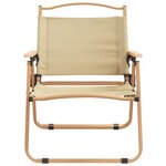 vidaXL Chaises de camping lot de 2 Beige 54x43x59 cm Tissu Oxford