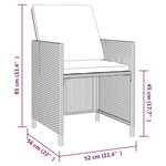 vidaXL Ensemble à manger de jardin coussins 9Pièces Résine tressée Gris