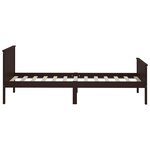 vidaXL Cadre de lit Marron foncé Bois de pin massif 100x200 cm