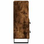 vidaXL Buffet Chêne fumé 34 5x34x90 cm Bois d'ingénierie