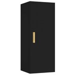 vidaXL Armoire murale Noir 34 5x34x90 cm Bois d'ingénierie