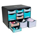 Moule De Classement Storebox Multi 11 Tiroirs Aquarel - Couleurs Assorties - Exacompta