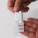 Lot de 100 sachets plastiques à fermeture zip 40x60mm + 3 bandes blanches