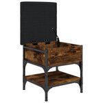 vidaXL Banc à chaussures chêne fumé 42x42x45 cm bois d'ingénierie