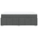 vidaXL Sommier à lattes de lit avec matelas Gris foncé 120x200cm Tissu
