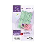 Etui De Protection Pour Papiers Voiture Pvc Lisse 20/100e - Cristal - X 10 - Exacompta