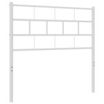 vidaXL Tête de lit métal blanc 100 cm