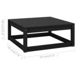 Salon de jardin meuble d'extérieur ensemble de mobilier 10 pièces avec coussins noir bois de pin massif 02_0015105