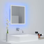 vidaXL Miroir à LED de salle de bain Blanc 40x8 5x37 cm Acrylique