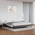 vidaXL Cadre de lit Gris 180x200 cm Similicuir