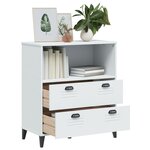 vidaXL Bibliothèque VIKEN blanc 80x40x90 cm bois d'ingénierie