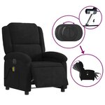 vidaXL Fauteuil inclinable de massage électrique noir velours