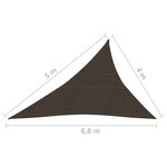 vidaXL Voile d'ombrage 160 g/m² Marron 4x5x6 8 m PEHD