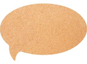 Tableau Mural Liège SILHOUETTE 'bulle' 454x300 mm Punaisable SECURIT