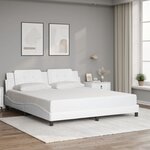 vidaXL Cadre de lit avec lumières LED noir 180x200 cm similicuir