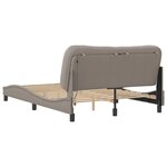 vidaXL Cadre de lit avec lumières LED taupe 120x200 cm tissu