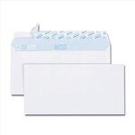 Lot de 500 Enveloppes, DL, 110 x 220 mm, blanc, sans fenêtre