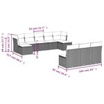 vidaXL Salon de jardin 10 Pièces avec coussins noir résine tressée