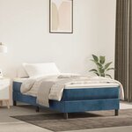 vidaXL Cadre de lit sans matelas bleu foncé 80x200 cm velours
