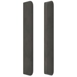 vidaXL Tête de lit avec oreilles Gris foncé 183x16x118/128 cm Velours
