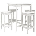 vidaXL Ensemble de bar de jardin 5 Pièces blanc bois massif de pin