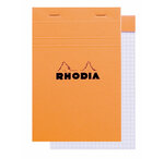 Bloc ORANGE N°14 11x17cm 80F agrafées 80g Q.5x5 RHODIA